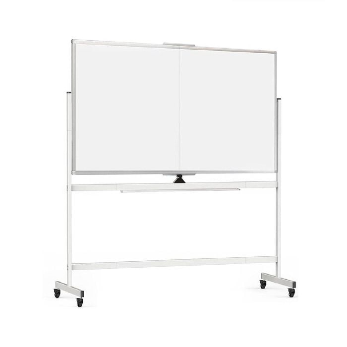 CARLA HOME Double-Sided Magnetic Whiteboard 120x90cm with Wheels, Reversible Design for School, Office & Home