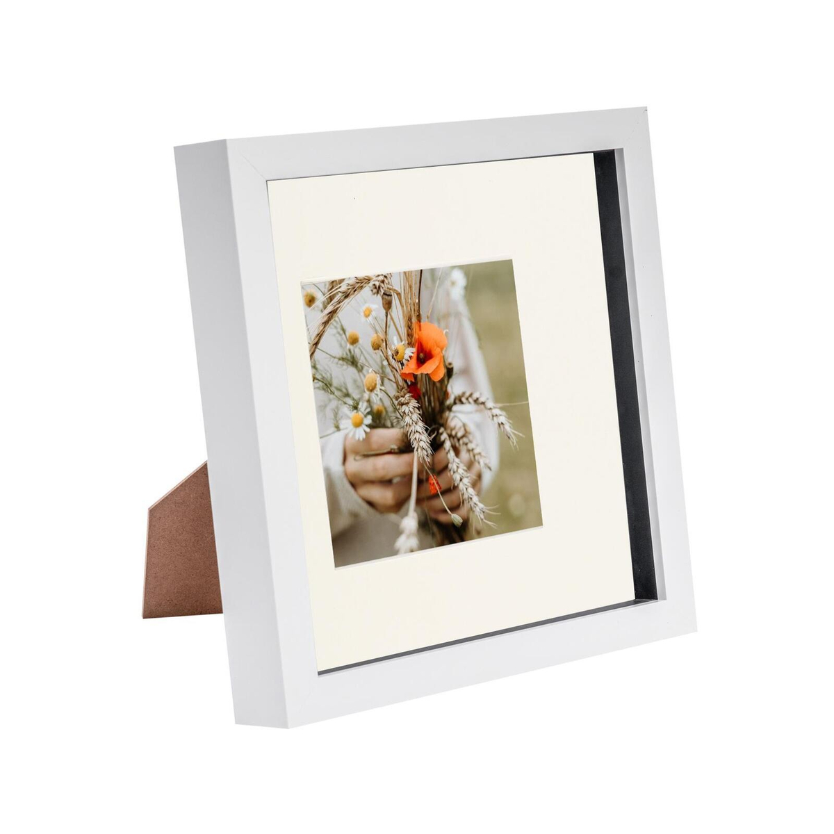 Nicola Spring 8 x 8 3D Shadow Box Photo Frame - Craft Display Picture ...