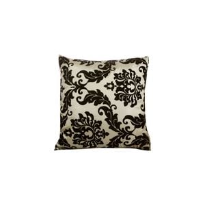 Damask Pale Gold Felt Applique Cushion 43 x 43 cm