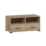 Practa Lowline TV Entertainment Unit Bundle - 2 Drawers - Oak