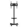 P&P Black Rolling TV Stand 23-60 Inch Adjustable Mobile TV Cart Mount