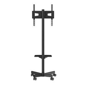 P&P Black Rolling TV Stand 23-60 Inch Adjustable Mobile TV Cart Mount
