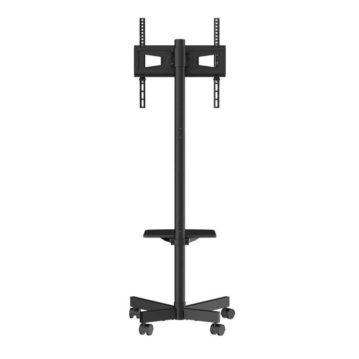 P&P Black Rolling TV Stand 23-60 Inch Adjustable Mobile TV Cart Mount