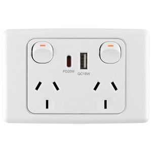 DETA 6000 Double Power Point With USB A+C PD20W Fast Charging