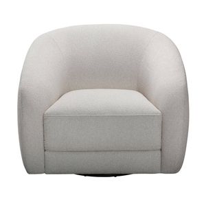 Cleopatra 1 Seater Swivel Fabric Sofa Lounge Linen Grey