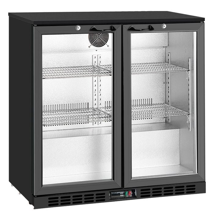 LCE LC208H Under Bench Two Door Bar Fridge 208L
