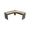UBIZ Furniture Xavier Manager L-Shape Corner Workstation Computer Office Desk 150cm - Oak & Ironstone