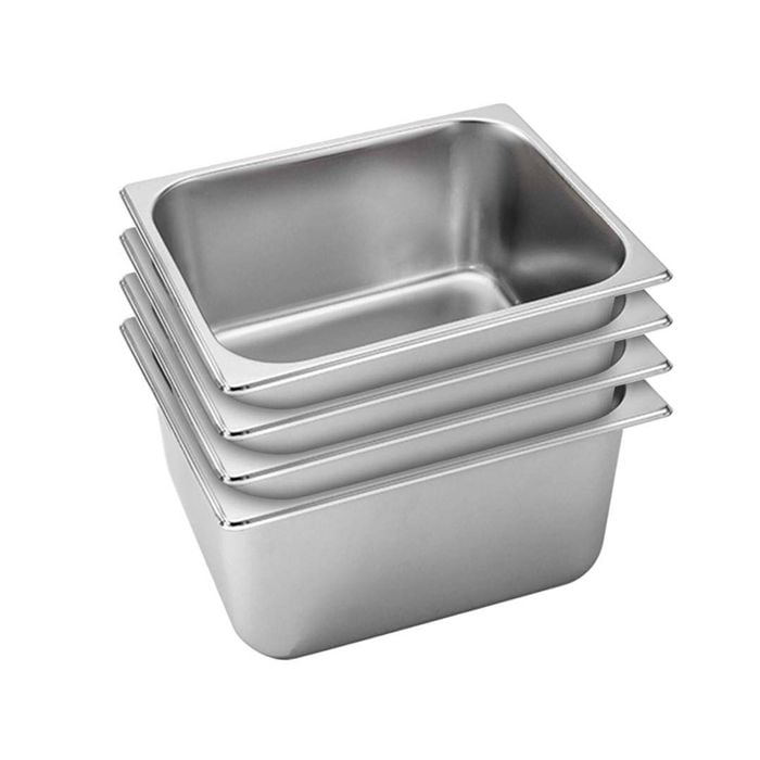 SOGA 4 Pack Gastronorm GN Pan 1/2 Stainless Steel Tray 20cm Deep