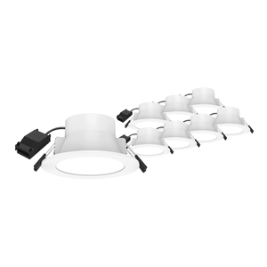 Click Dimmable Flush Face LED Downlight 8W 8 Pack 