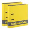 2pk Colourhide A4 70mm 375 Sheets Silky Touch Lever Arch File/paper Organiser Yl