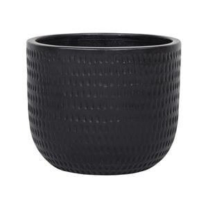 260 x 310mm Black Extra Large Dotty Round Ceramic Pot