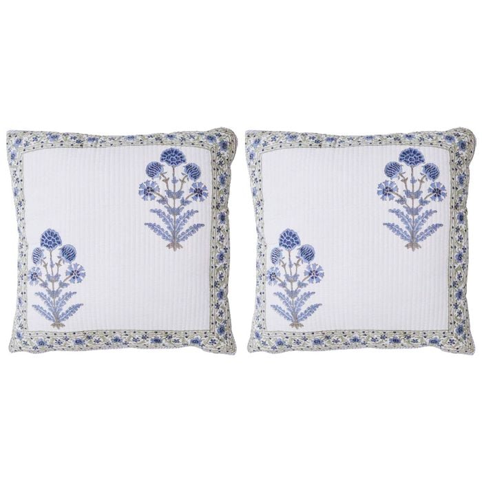 2PK LVD Cotton Quilted Square Cushion/Piilow 55cm - Layla