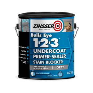 Zinsser Bulls Eye Primer Undercoat Sealer and Stain Blocker - Grey 3.73L  