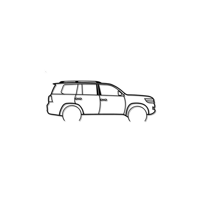 Ignite Laser Toyota 200 Series Landcruiser Silhouette Metal Wall Art Coated Black 23.6inch/60cm