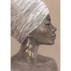 P&P African Woman Canvas Print - Elegant Modern Wall Art for Living Room, Bedroom & Office Décor 70x100cm
