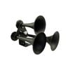 Black Truck Train Triple Air Horns 12v 24v - Requires An Onboard Air System