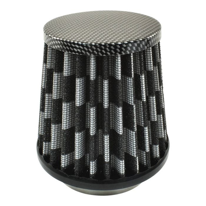 Calflow Air Filter suits VW Solex 30/31/34PICT, Height 110mm, 52mm Neck - Carbon Colour