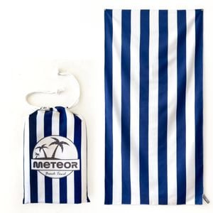 METEOR 180x90cm Extra Large Sand-Free Beach Towel (Blue Currents)