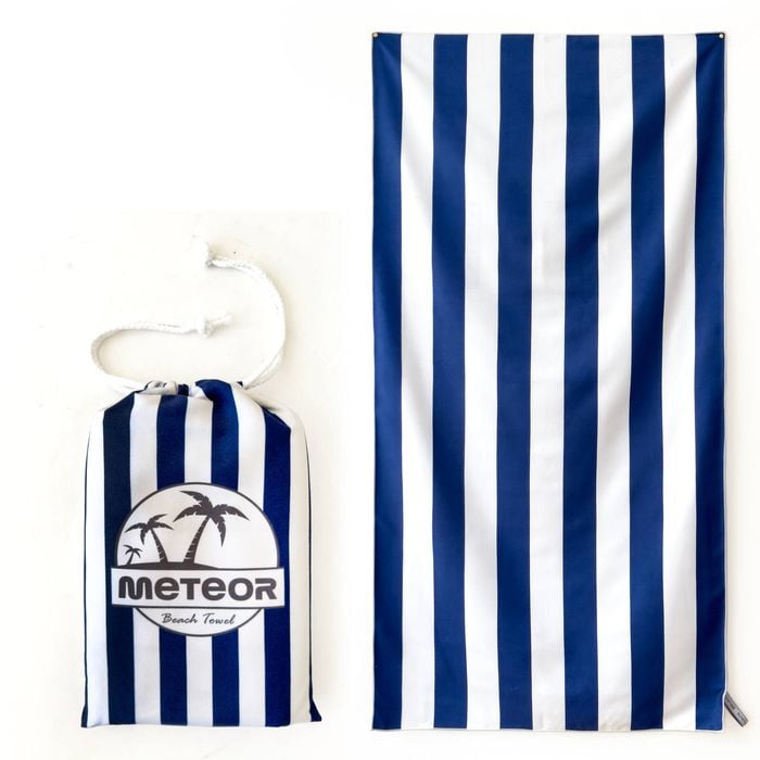 METEOR 180x90cm Extra Large Sand-Free Beach Towel (Blue Currents)