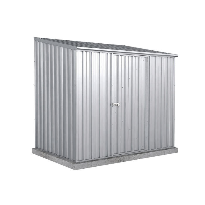 Absco Sheds 2.26 x 1.52 x 2.08m Zincalume Space Saver Single Door Garden Shed