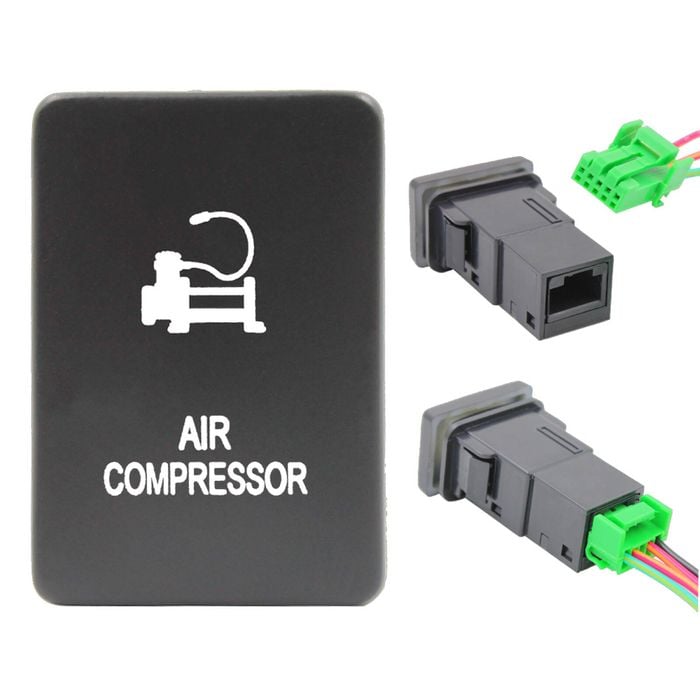 Switch Boss Blue LED Push Switch fits Toyota Hilux (2015+) Prado 200 Series (2015+) - Air Compressor
