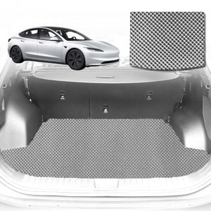 6D Diamond Car Boot Mat for All-new Tesla Model 3 (Highlander)2024-Current-Cargo Mat-Grey-Outback GT