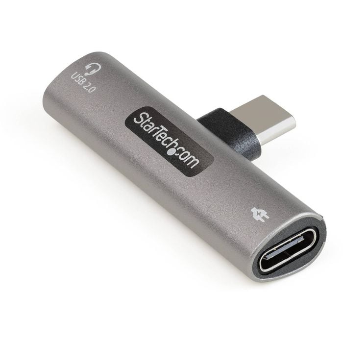 Startech.com Usb C Audio & Charge Adapter, Usb-c Audio Adapter, Usb C Audio Headset Port And Usb Type-c Pd Charger