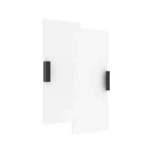 Lugna 768 x 600 x 16mm White Double Doors - White 600mm