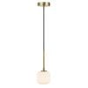 Telbix Bobo Modern Pendant Hanging Lamp Light Glass Metal Opal Matt Antique Gold Matte