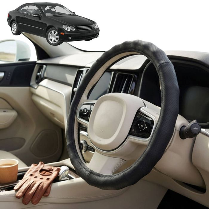 Australian Goose Steering Wheel Cover for Mercedes-Benz CLK-Class 2003 - 2010 (C209) Circle Black