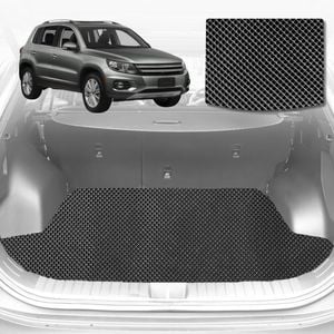 6D Diamond Car Boot Mat for VolksWagen Tiguan 2008-2016-Cargo Mat-Black-Outback GT