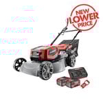 Ozito PXC 36V (2 x 18V) 460mm Brushless Steel Deck Lawn Mower 4.0Ah Kit PXBMK-4047