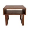 Sk Designer Living | Olle Square Wood Bedside / Side Table - Walnut