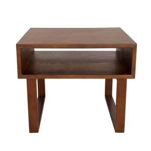Sk Designer Living | Olle Square Wood Bedside / Side Table - Walnut