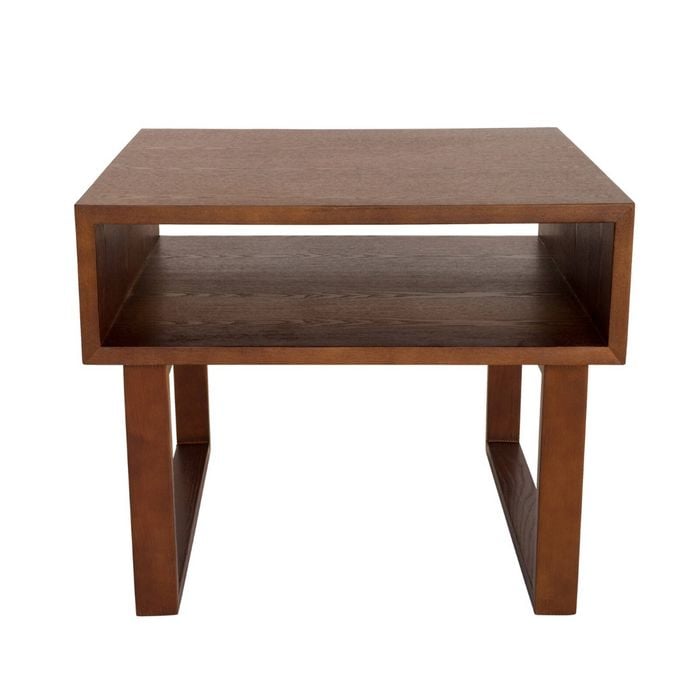 Sk Designer Living | Olle Square Wood Bedside / Side Table - Walnut