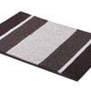 Smarcute 1 Piece (50x81cm) Striped Plush Chenille Bath Mat Bathroom Kitchen Rugs Chocolate And White