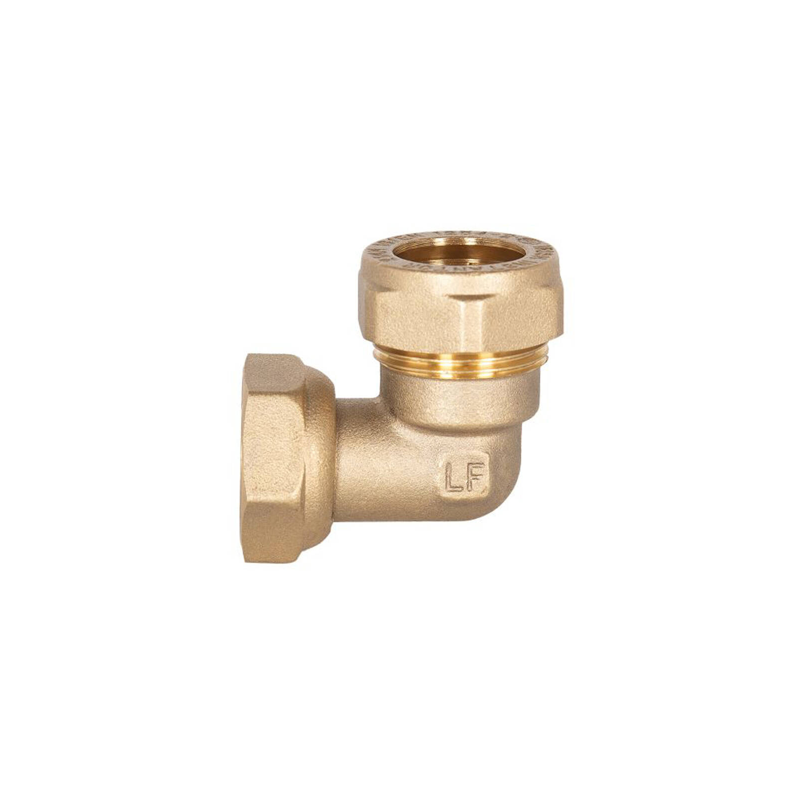 Instantor - 15mm FI Brass Compression Swivel Elbow LF