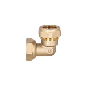Instantor - 15mm FI Brass Compression Swivel Elbow LF