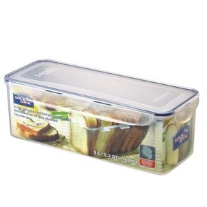 Lock & Lock Classic Rectangular Tall Food Container with Divider 5L  37.9X15.4X12.9cm