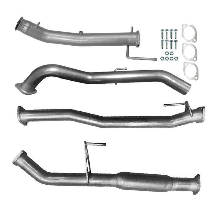 Ignite Exhausts Turbo Back For Nissan D23 Navara Np300 3" With Hotdog Raw Aluminised Steel
