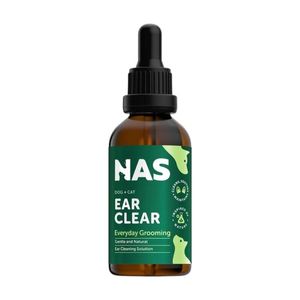 NAS Ear Clear Everyday Grooming Ear Cleaning Solution for Dogs & Cats 50ml