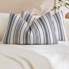 Gioia Casa 2-Pack Heritage Linear Woven Cushion Covers 30cm x 50cm - Indigo