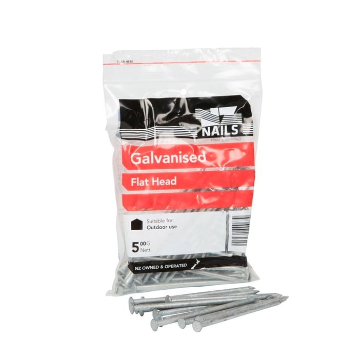 NZ Nails 50 x 2.5mm 500g Galvanised Flat Head Nail