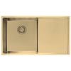 Mondella Light Gold Single Bowl Sink With Drainer Inset / Undermount