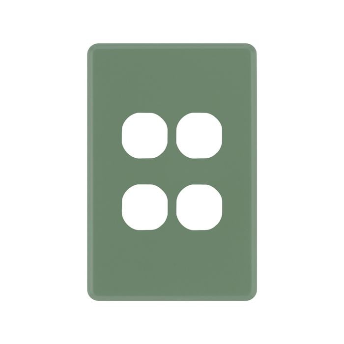 DETA Jade Green S-Line 4 Gang Switch Cover Plate