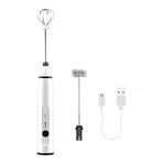 Vikus Rechargeable Electric Milk Frother Handheld, 3 Speeds (silver)