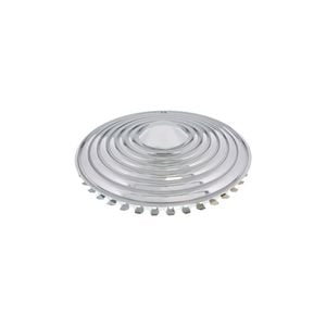 Torco Hubcaps 15" Chrome Starburst Ripple Style Wheel Covers, Set of 4