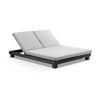 Santorini Double Sun Lounge In Charcoal Aluminium
