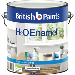 British Paints Mid Gloss H2O Enamel Paint - 4L