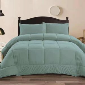 Ramesses Mirco Flannel Comforter Set Printing/Solid-Aqua